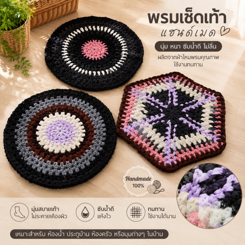 พรมเช็ดเท้า ของ บ้านหนองอ้อน้อย